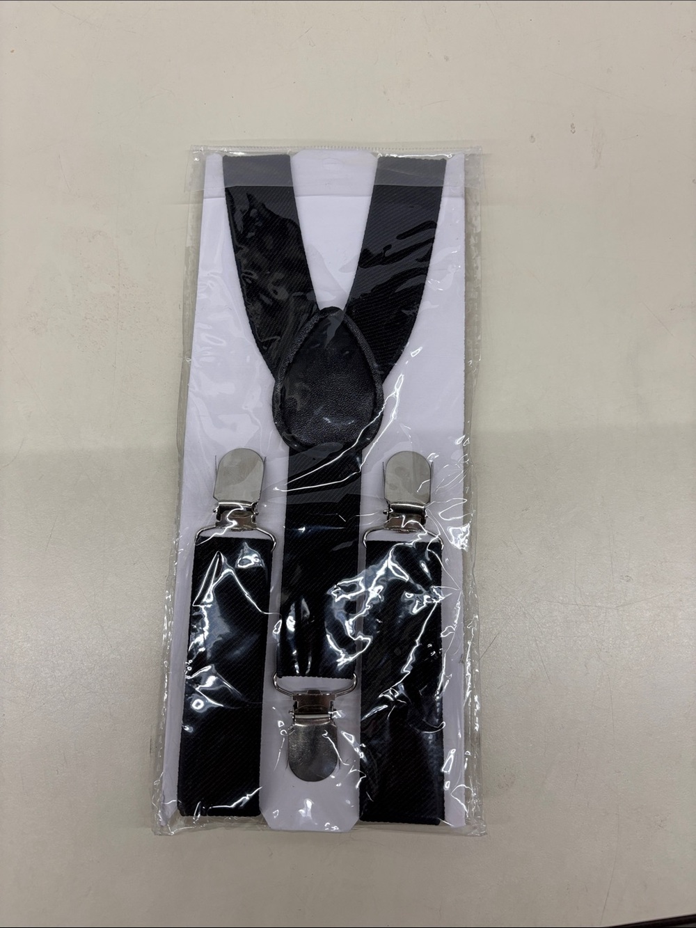 Men's Black Adjustable Clip Suspenders